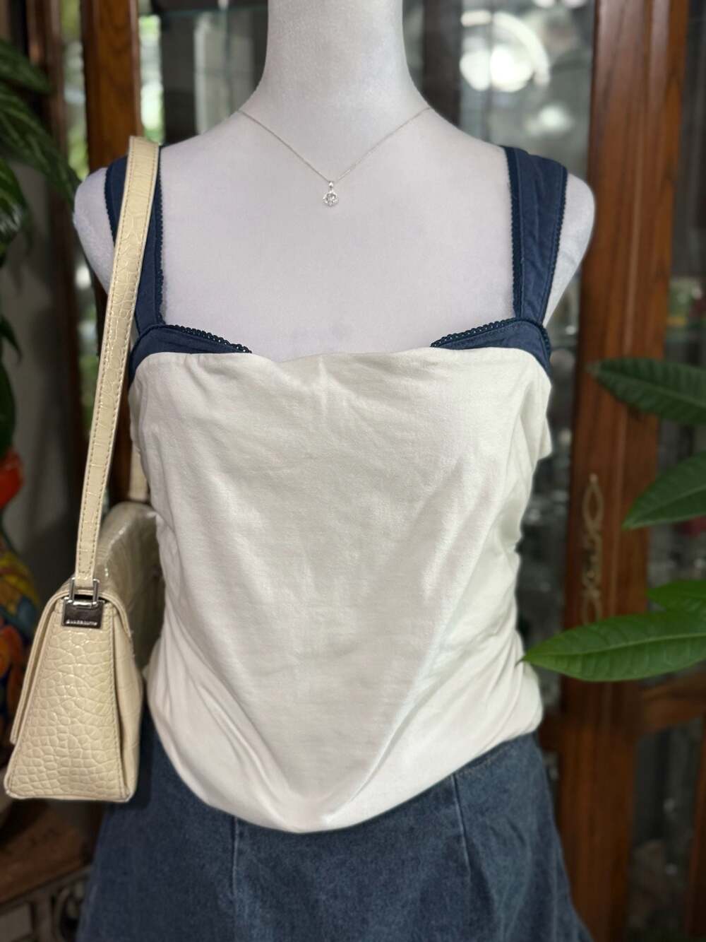 Free People Square Neck Two-Tone Tank